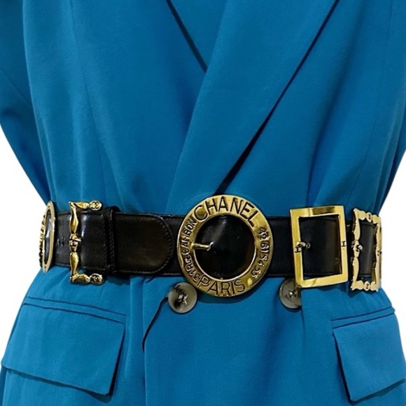 RARE CC Vintage Studded Leather Belt. - Picture 1 of 16